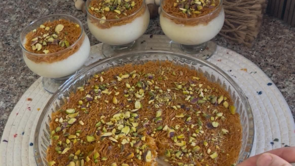 حلا شعرية باردة بدون فرن حلا شعرية باردة بدون فرن