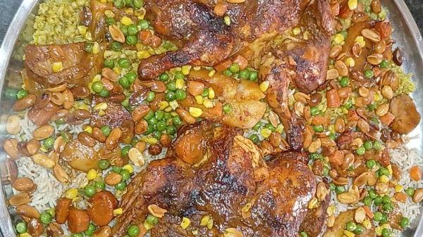 جاج بالفريكه والارز جاج بالفريكه والارز